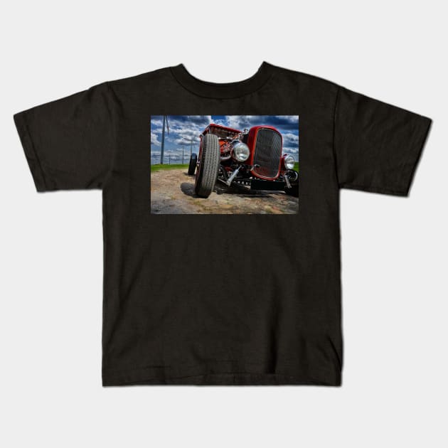 1931 Ford Model A, Hot Rod Kids T-Shirt by hottehue